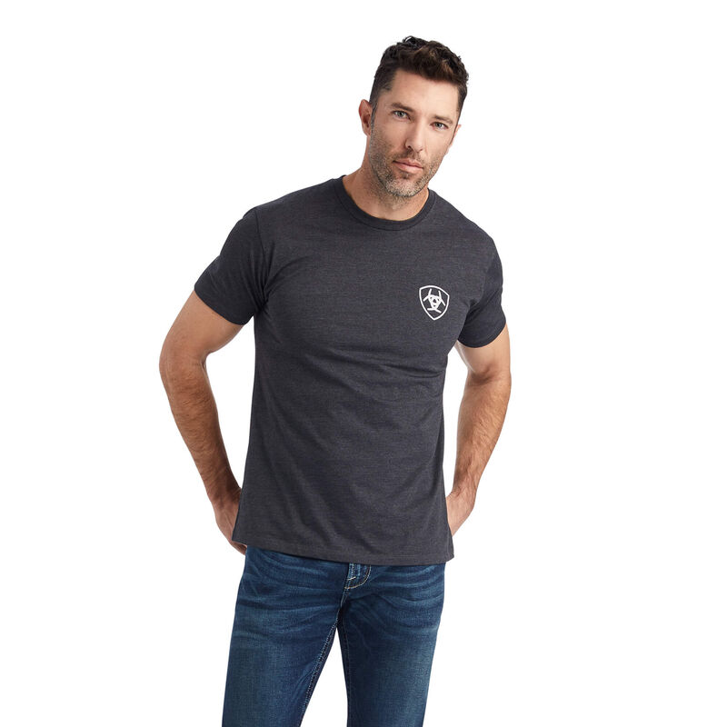 Ariat T-Shirts Herren - Wingspan Schwarz ( JXZKA-0248 )